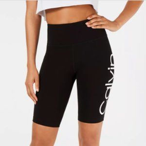 Calvin Klein Logo High-Waist Bike Shorts